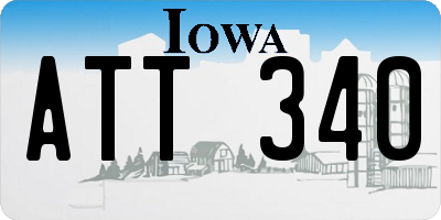 IA license plate ATT340