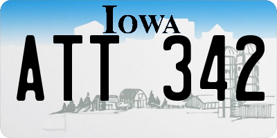IA license plate ATT342