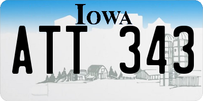 IA license plate ATT343