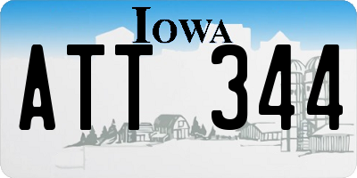 IA license plate ATT344