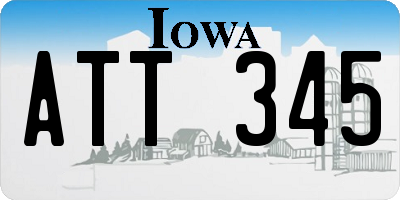 IA license plate ATT345