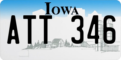 IA license plate ATT346