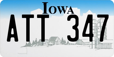 IA license plate ATT347