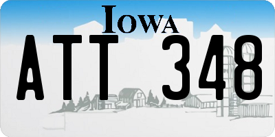 IA license plate ATT348