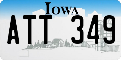 IA license plate ATT349