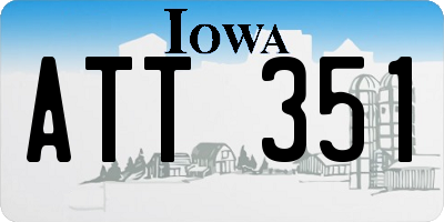 IA license plate ATT351