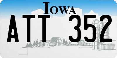 IA license plate ATT352
