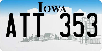 IA license plate ATT353