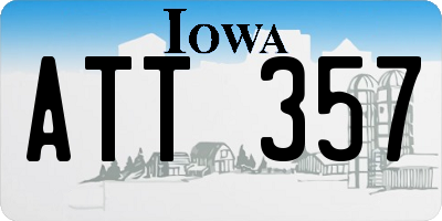 IA license plate ATT357
