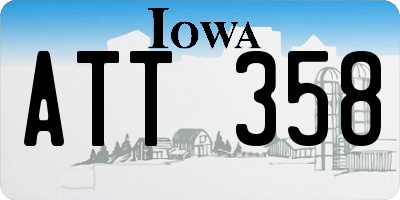 IA license plate ATT358