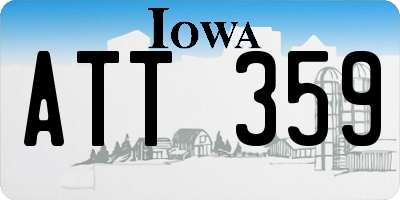 IA license plate ATT359