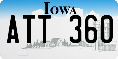 IA license plate ATT360