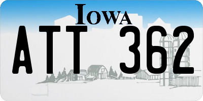 IA license plate ATT362