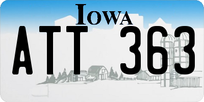 IA license plate ATT363