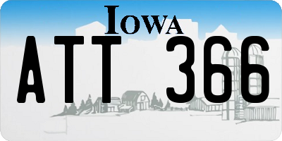 IA license plate ATT366