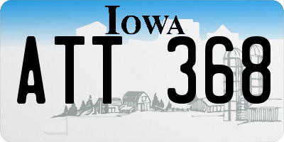 IA license plate ATT368
