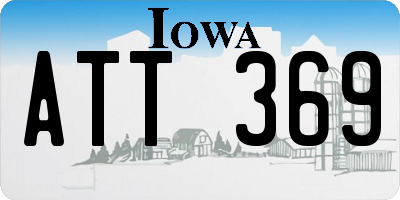 IA license plate ATT369