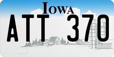 IA license plate ATT370