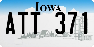 IA license plate ATT371