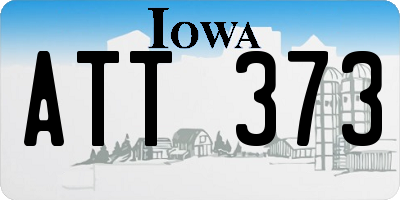 IA license plate ATT373