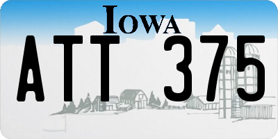 IA license plate ATT375