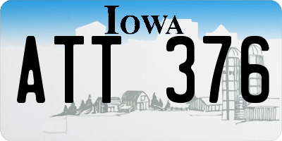 IA license plate ATT376