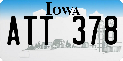 IA license plate ATT378