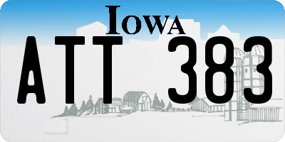 IA license plate ATT383