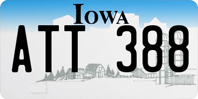 IA license plate ATT388