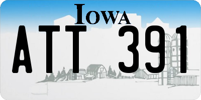 IA license plate ATT391