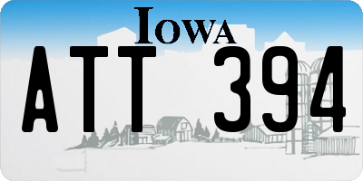 IA license plate ATT394