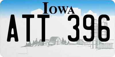 IA license plate ATT396