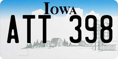 IA license plate ATT398