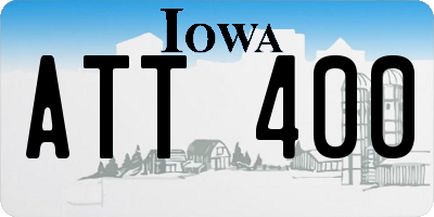 IA license plate ATT400