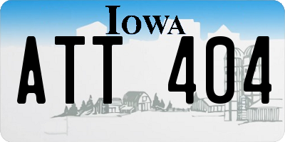 IA license plate ATT404