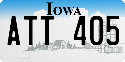 IA license plate ATT405