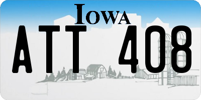 IA license plate ATT408
