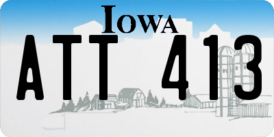 IA license plate ATT413