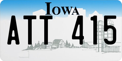 IA license plate ATT415