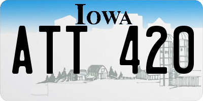 IA license plate ATT420