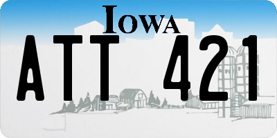 IA license plate ATT421