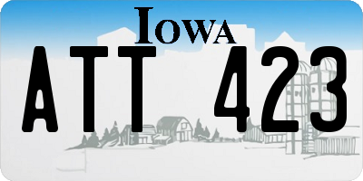 IA license plate ATT423