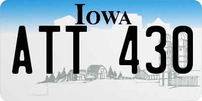 IA license plate ATT430