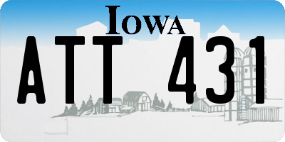 IA license plate ATT431