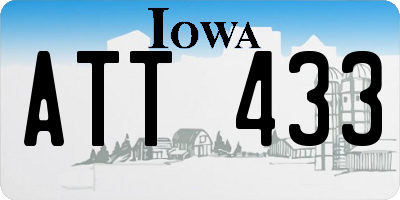 IA license plate ATT433
