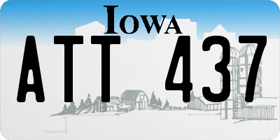 IA license plate ATT437