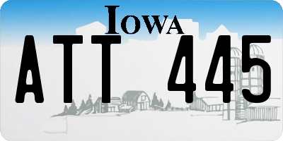 IA license plate ATT445