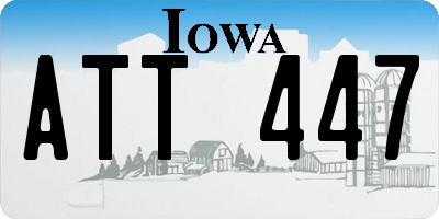 IA license plate ATT447