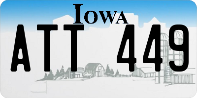IA license plate ATT449