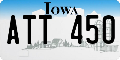 IA license plate ATT450